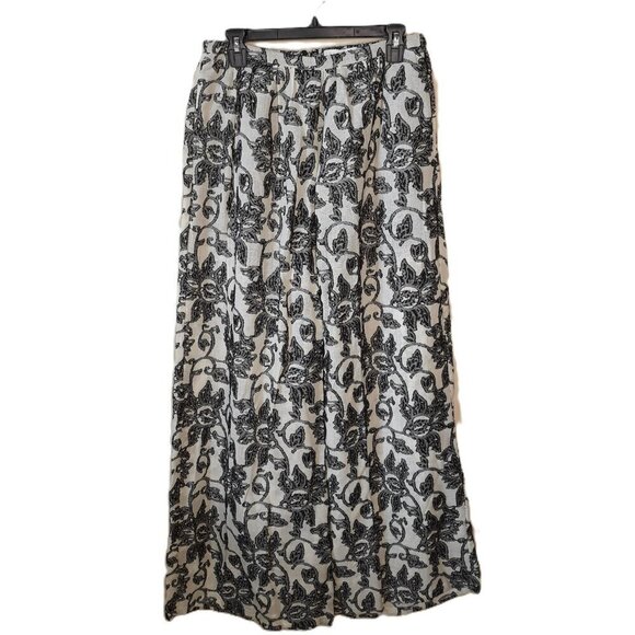 NWT Anthropologie San & Soni Terre Textured Cotton Wide Leg Pants 10 - Picture 5 of 16